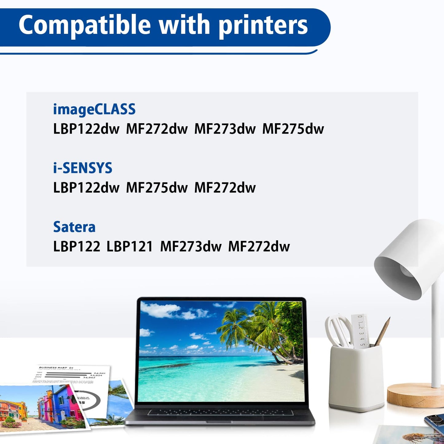 High-Capacity 071H Toner Cartridge (2500 Pages) - Replacement for 071/071H - Replacement with Image Class LBP121/LBP122/LBP122dw & MF270/MF272/MF273/MF275 Series Printers
