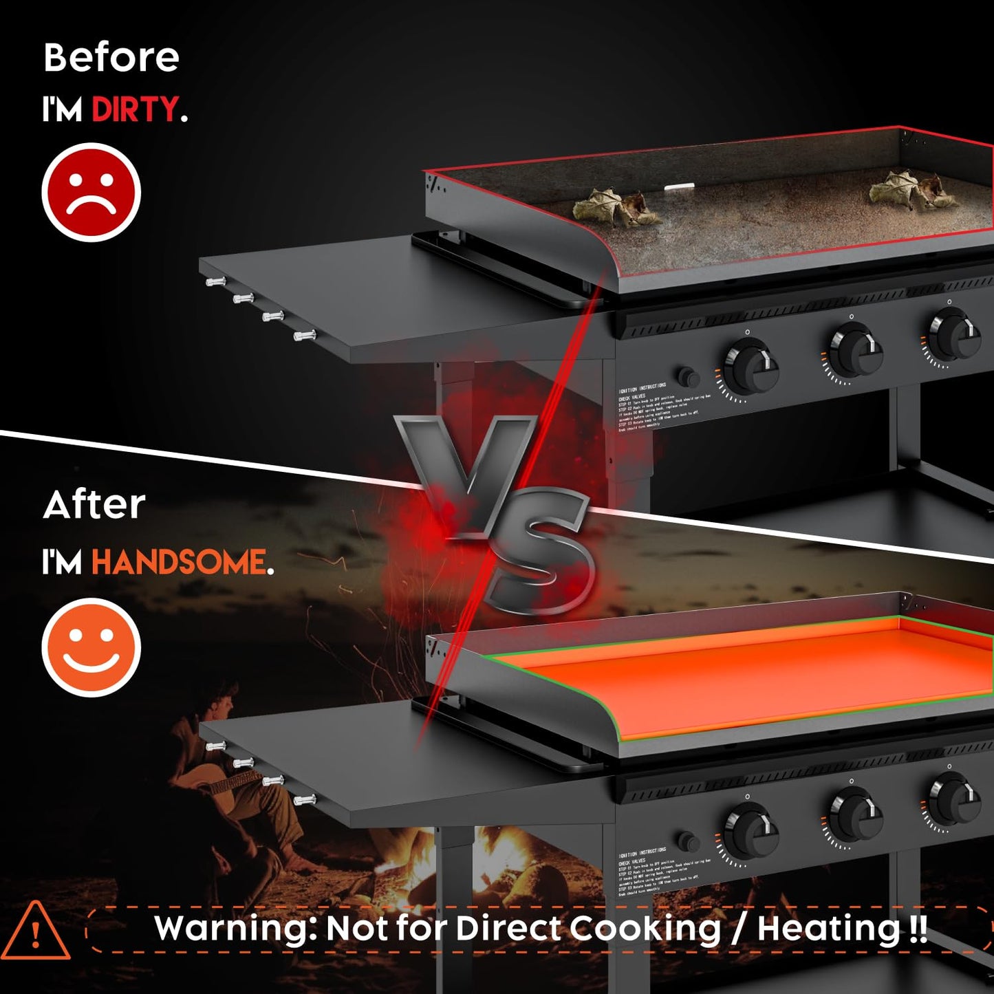 Alawooder Silicone Griddle Mat for Blackstone Griddles 36 Inch - Food Grade Silicone Griddle Cover for Blackstone Flat Top Grill, 36" Thickened Buddy Mat Grilling Accessory for Black Stone Protection