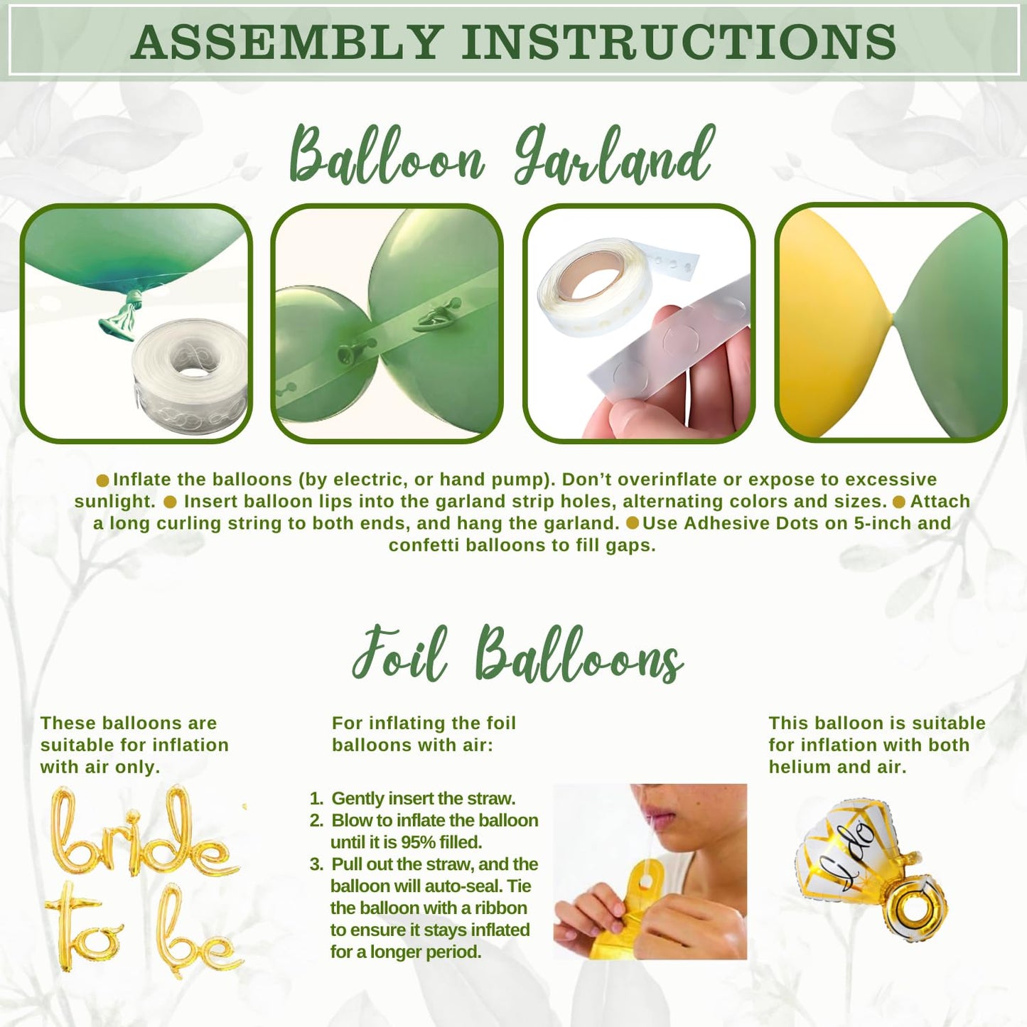 190 Pieces Bachelorette Party Decorations, Bridal Shower Decoration, Sage Green Wedding Shower Decorations 2 in 1 - Balloon Garland Bow and Boxes