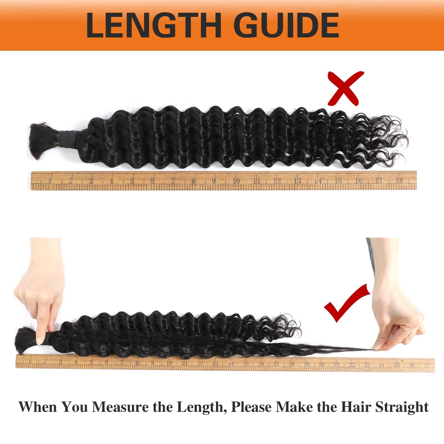 Yacurcur Human Hair for Braiding Deep Wave for Boho Braids No Weft Human Hair Bundles for Braiding Brazilian Virgin 20 Inch(100g, 4#)