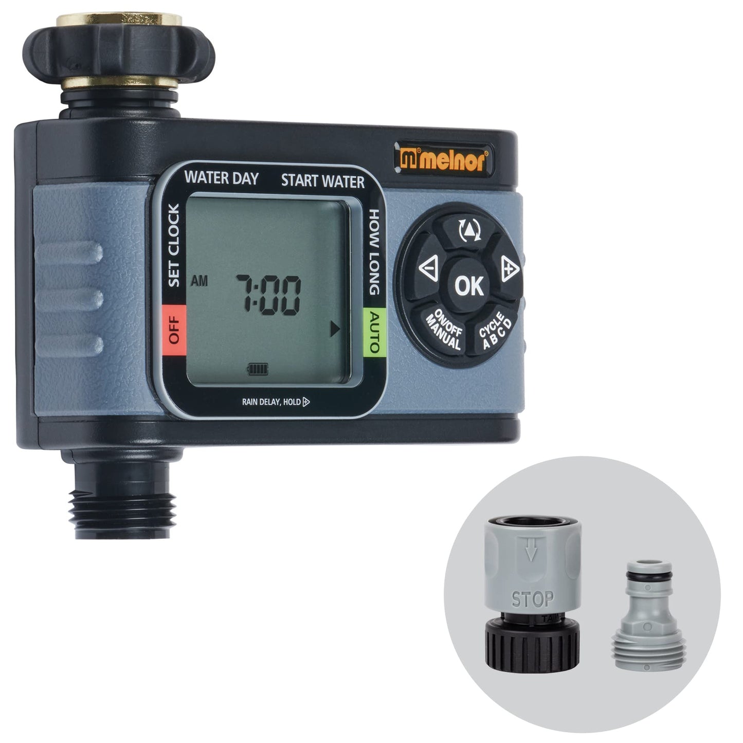 Melnor 65169AMZ Hydrologic Digital Timer, Grey, Black