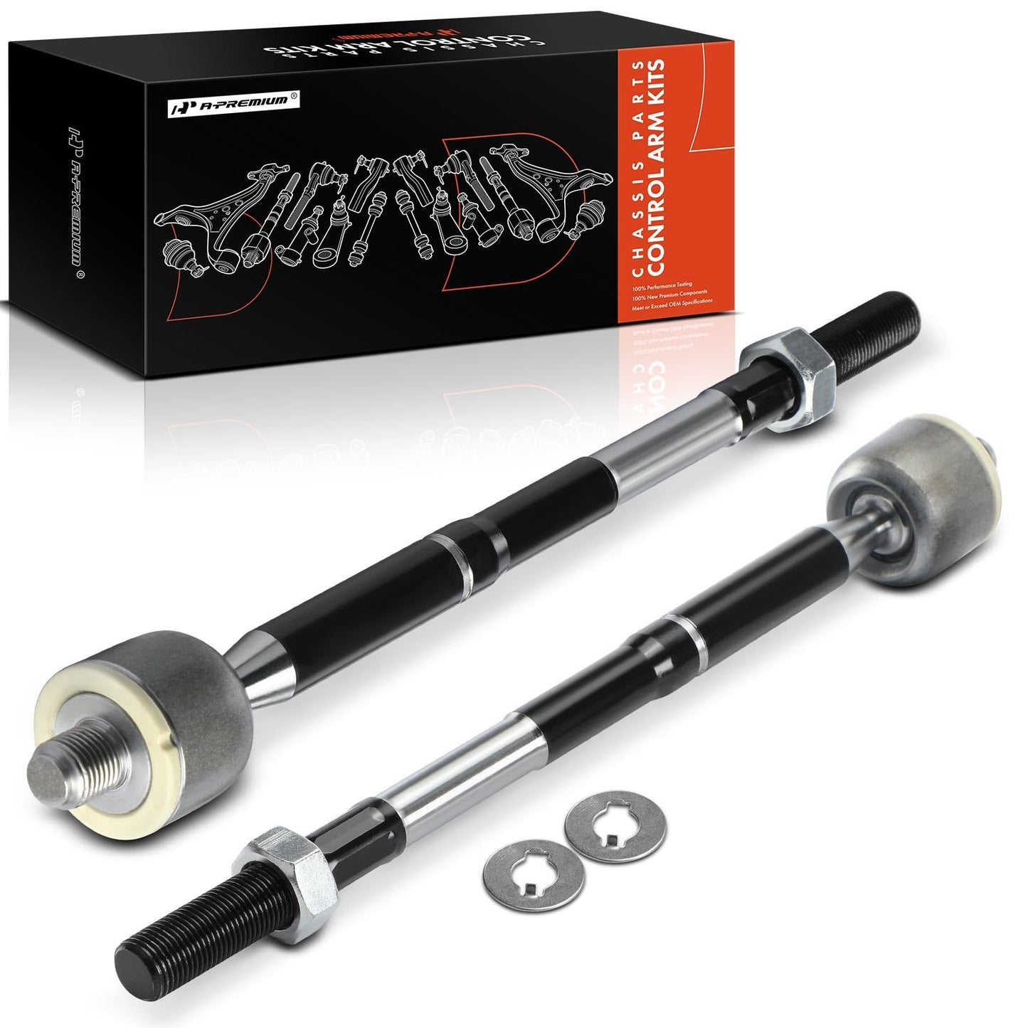 A-Premium 2 x Front Inner Tie Rod Ends, Compatible with Hyundai Elantra 2017-2022, Elantra GT 2018-2020, Kona 2018-2023, Kona Electric 2019-2023, Ioniq 2017-2022 & Kia Forte/Forte5, Niro, Niro EV