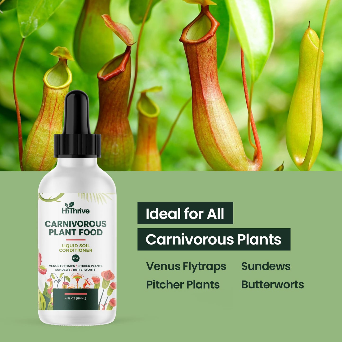 4oz Carnivorous Plant Food & Venus Fly Trap Food - Feeds up to 500 Times, Tropical Plant Fertilizer for Carnivorous Plants, Premium Liquid Fertilizer & Feeding Supplement for Consistent Growth