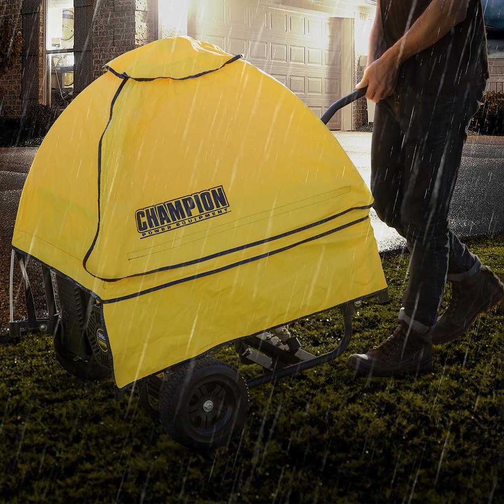 Champion Power Equipment Storm Shield Severe Weather Portable Generator Cover by GenTent for 3000 to 10,000-Watt Generators, Yellow