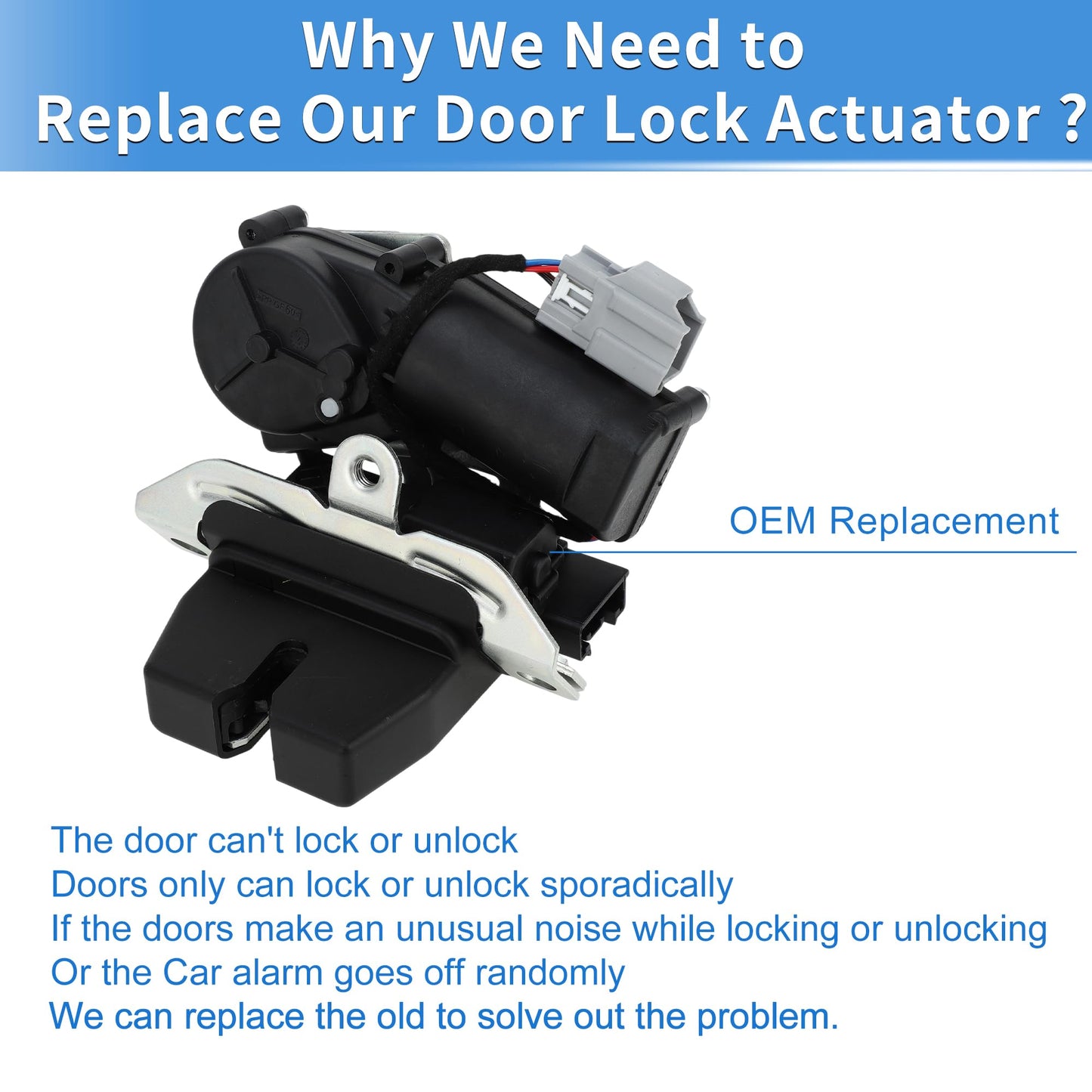 VekAuto Rear Liftgate Door Lock Actuator for Lincoln MKX 2016-2018 for Ford Edge 2015-2020 Tailgate Latch Assembly
