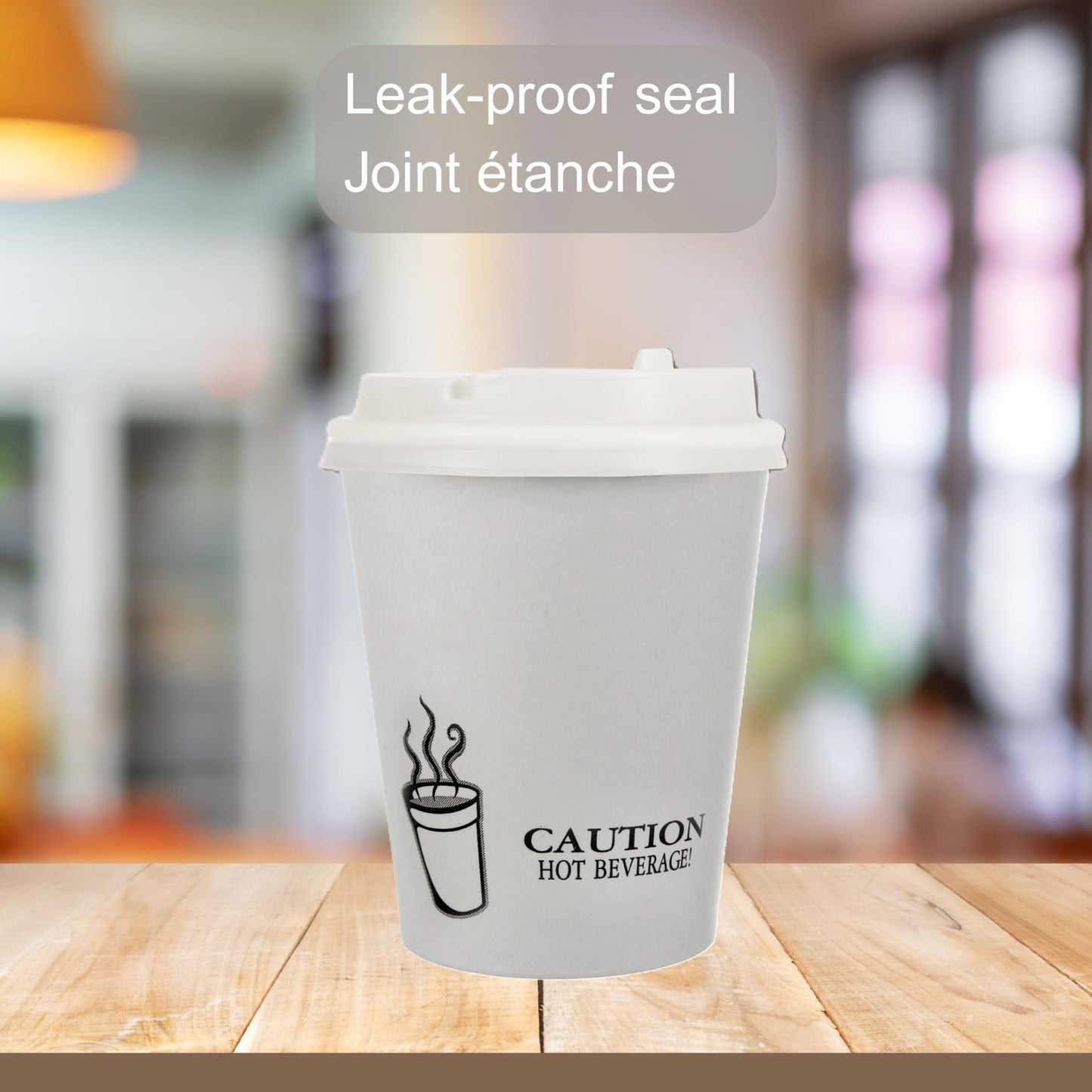 Café Express 500 Count, 80mm BPA- Free Clear Disposable Plastic Coffee Cup Lids, Fits 8 oz Paper Cups