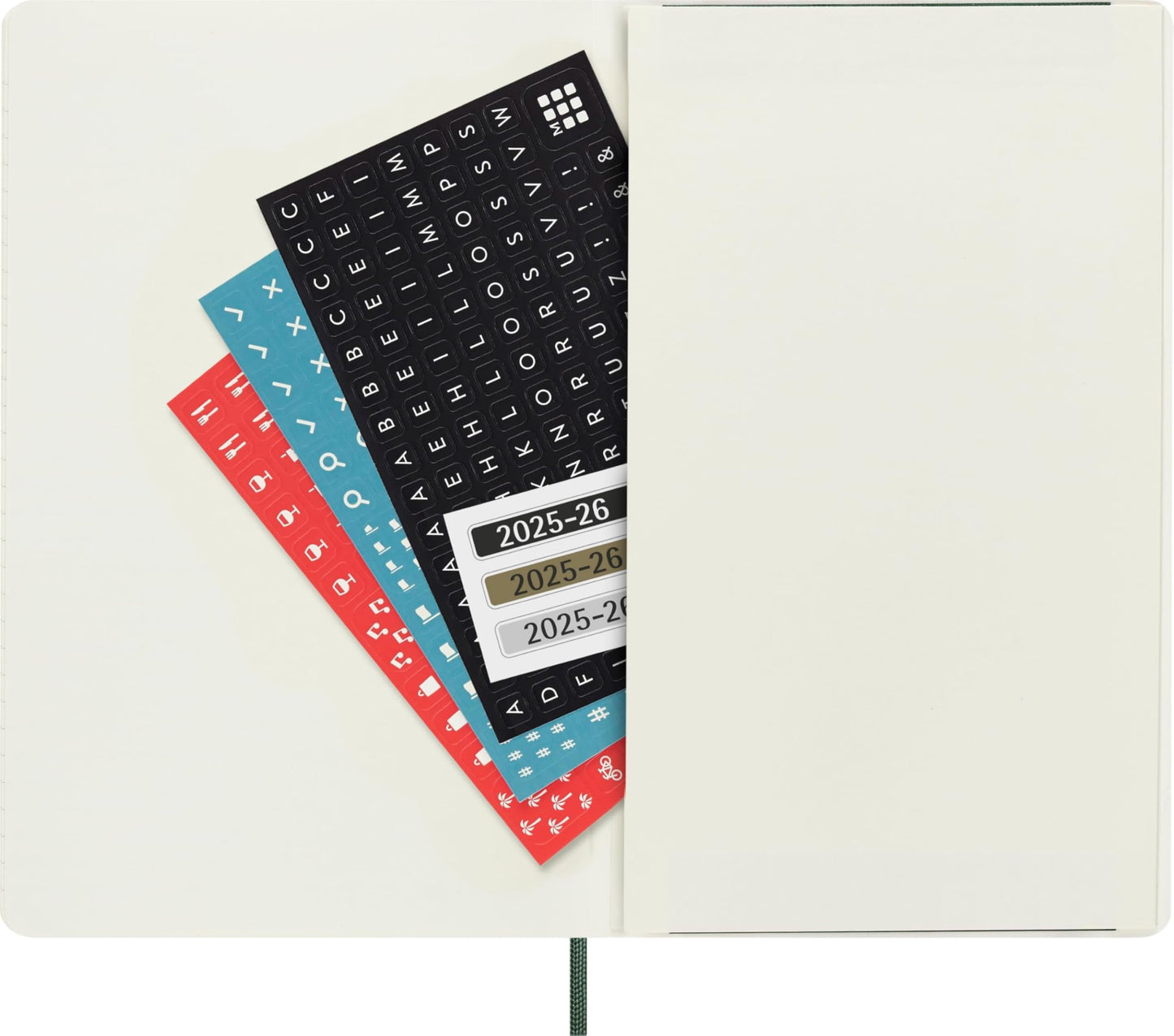 Moleskine Classic 18 Month 2025-2026 Weekly Planner, Soft Cover, Large (5" x 8.25"), Myrtle Green, 208 pages