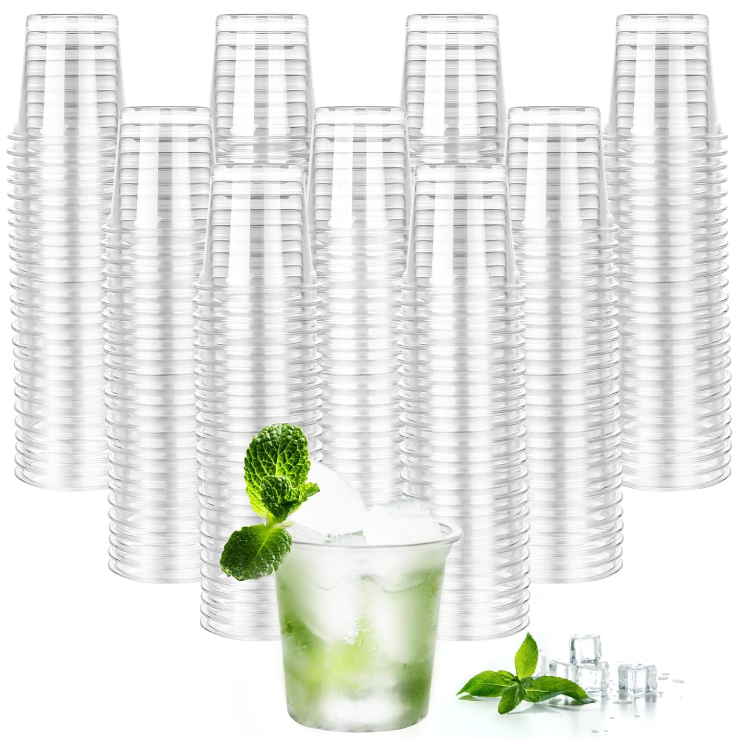 1000 Pack Plastic Shot Glasses Bulk 1 oz Mini Shot Cups Disposable Clear Small Sample Cups for Tasting, Whiskey, Jelly Shot, Pudding, Party, Wedding, Halloween, Christmas
