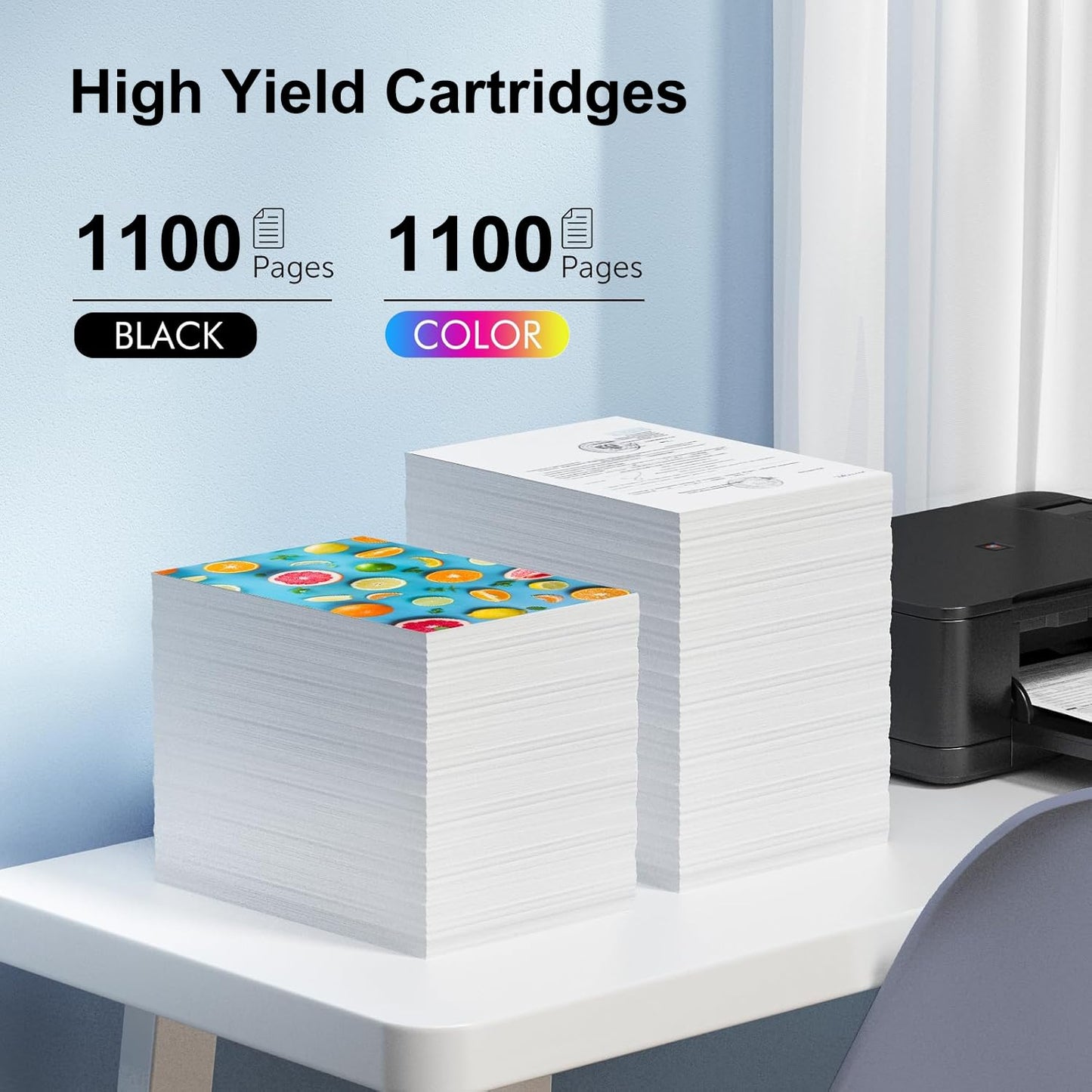 822XL Ink Cartridges Latest Upgrade Remanufactured for Epson 822XL Ink Cartridges Use with Workforce Pro WF-3820 WF-3823 WF-4820 WF-4830 WF-4833 WF-4834 (5 Pack, Black Cyan Yellow Magenta)