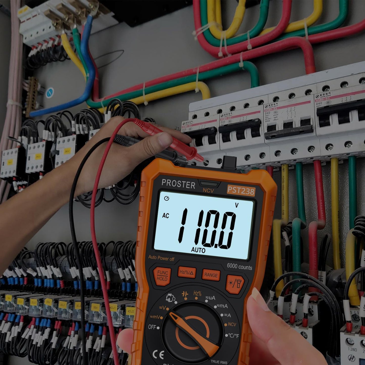 Proster Electrical Test Kit with TRMS 6000 Counts Multimeter & Non-Contact Voltage Tester Pen Electric Meters for DIY Appliance Repair
