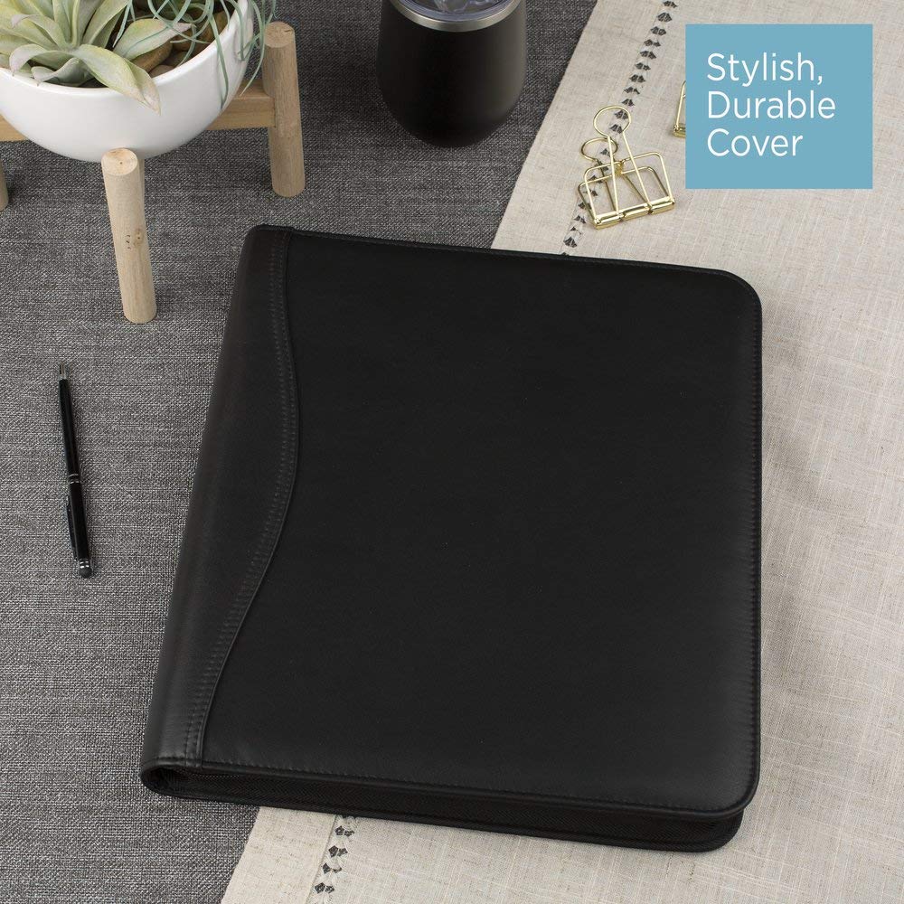 at-A-Glance Genuine Leather Undated Starter Set, Folio Size, Black (038-0540-05)