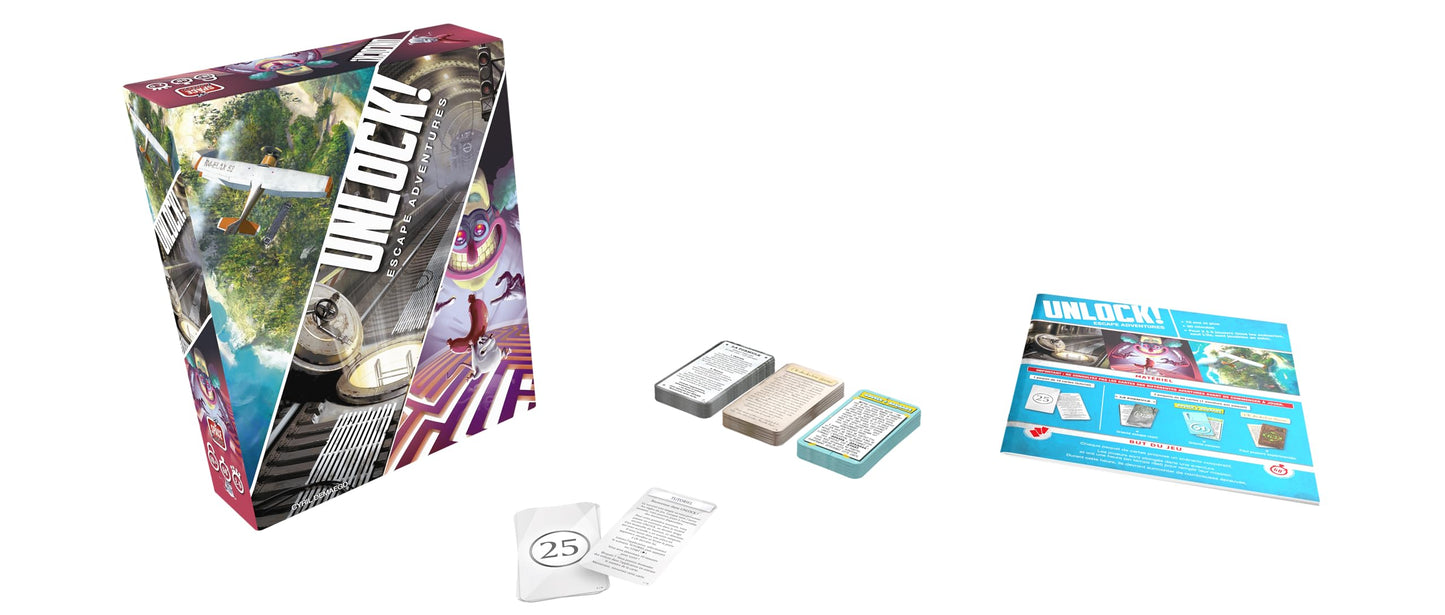 Unlock! - Escape Adventures (English) - Card Games - Solve Puzzles and Unravel Mysteries in Three Unique Scenarios - Ages 10+ - 1 to 6 Players - 60 Minute Playtime - Made by Asmodee