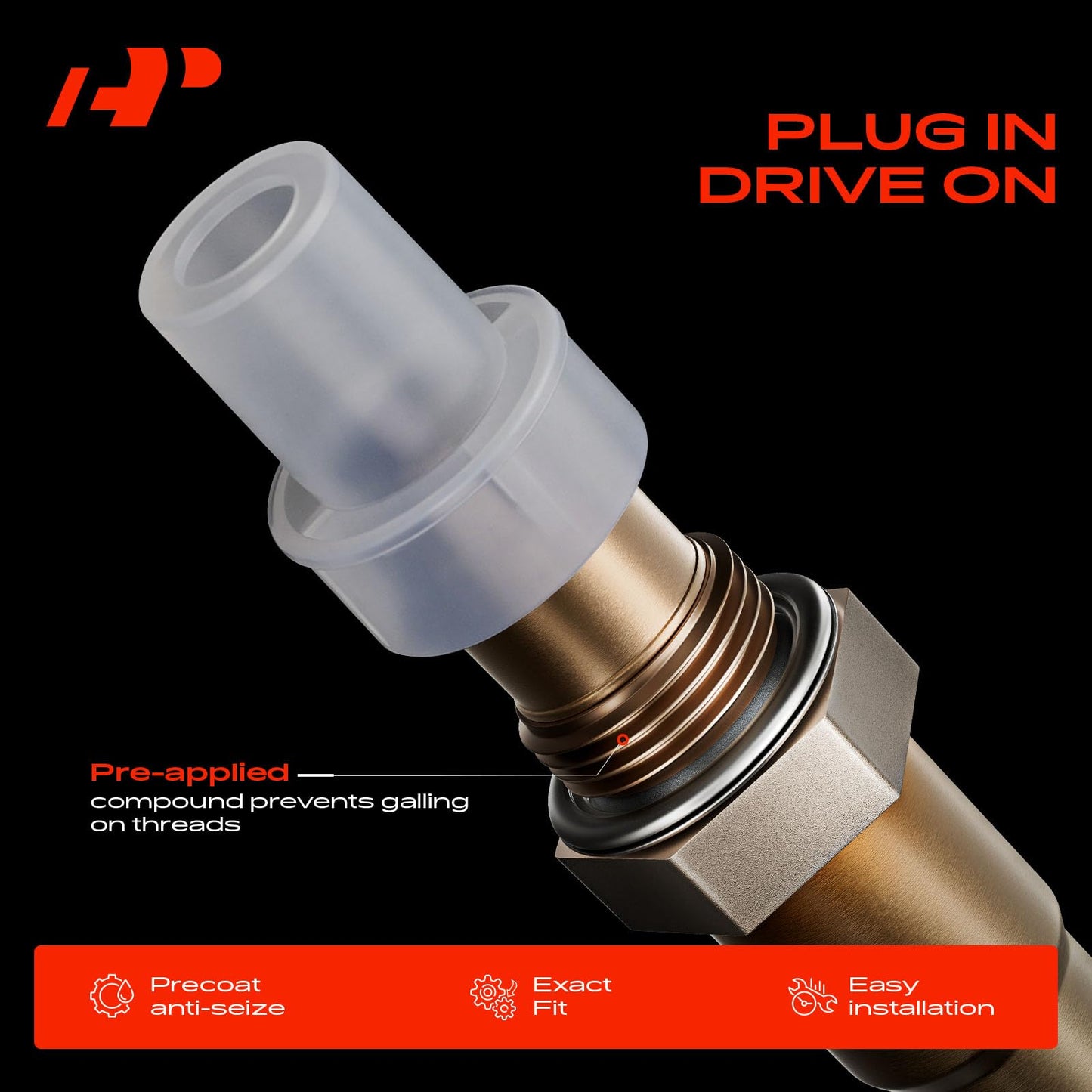 A-Premium O2 Oxygen Sensor Compatible with Hyundai & Kia Models - Accent, Elantra, Ioniq, Sonata, Tucson, Veloster, Niro, Optima, Rio, Soul - L4 1.6L - Downstream