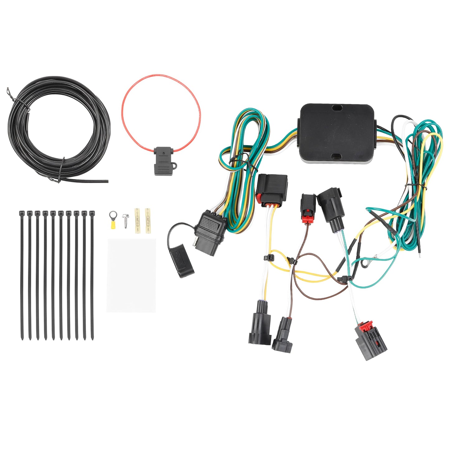 Dasbecan 56426 Trailer Wiring Harness Compatible with Jeep Grand Cherokee 2014-2021 Vehicle-Side Custom 4-Pin