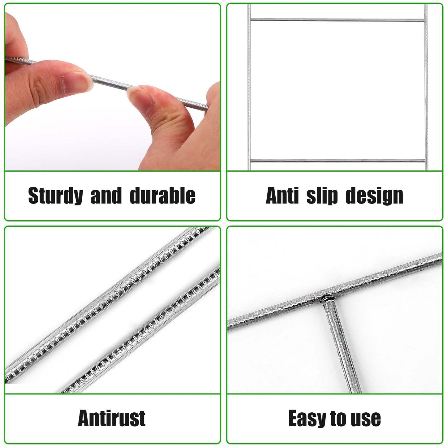 25pcs Yard Sign Stakes, 16.5x7 Inch H Frame Wire Stakes Yard Sign Heavy Duty Metal for Billboards Metal Signage Holders