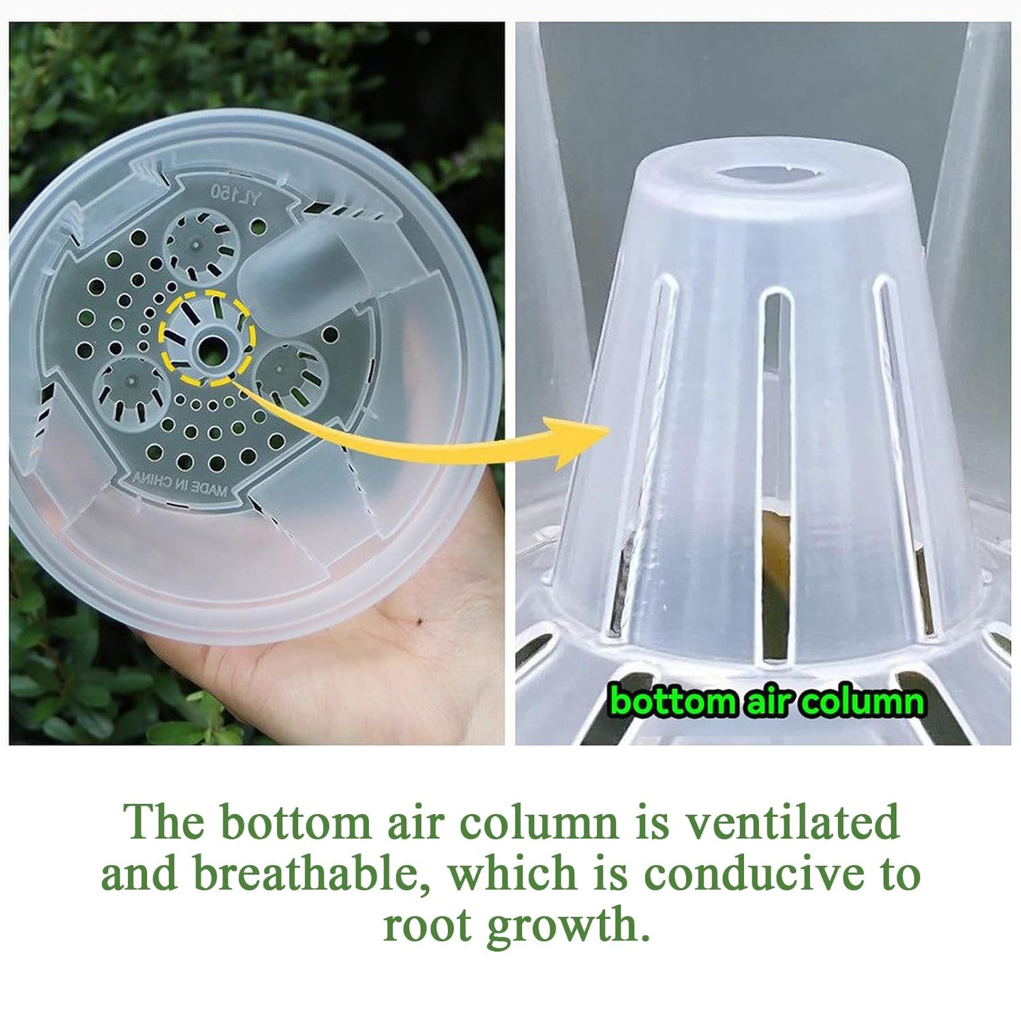 WEZCHUGHAOL 6 Pack Self Watering Pots for Indoor Plants, ClearPlastic Self Watering Plant Pots with Deep Reservior and High Drainage Holes for Indoor Outdoor Plants and Flowers (180-18*12.5*20.4cm)