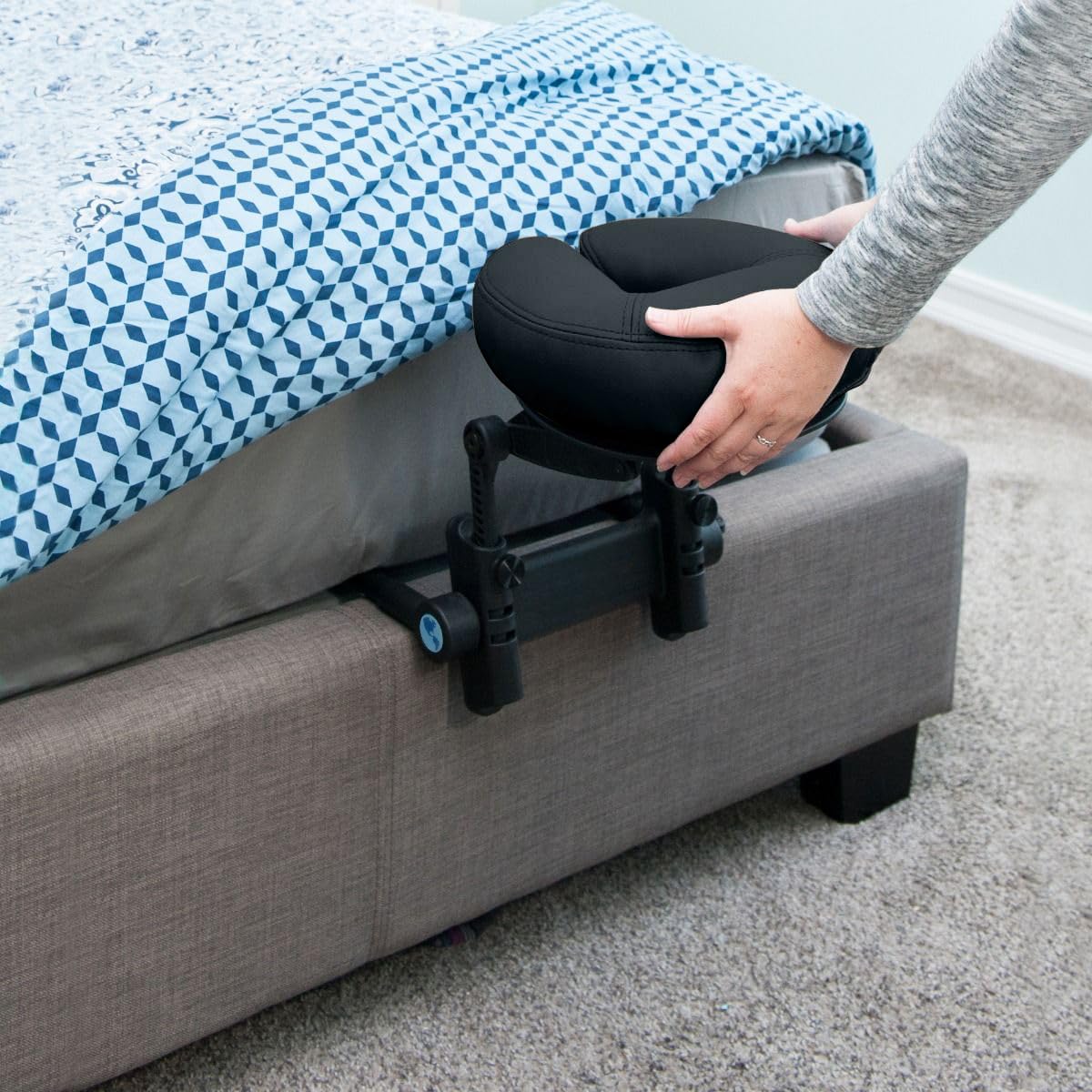 GEN'C BÉAUTY Portable Massage Face Cradle Adjustable Headrest with Cushion Under Mattress face Cradle for Professional and Home Use