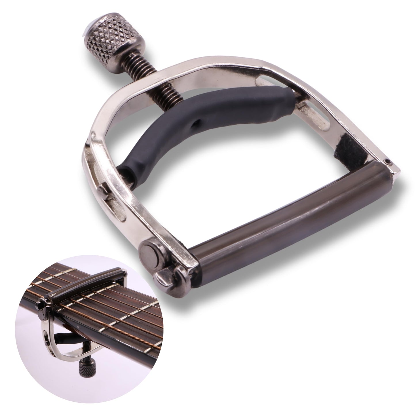 Paige 6-string Standard Guitar Capo - Made in the USA - Satin Nickel
