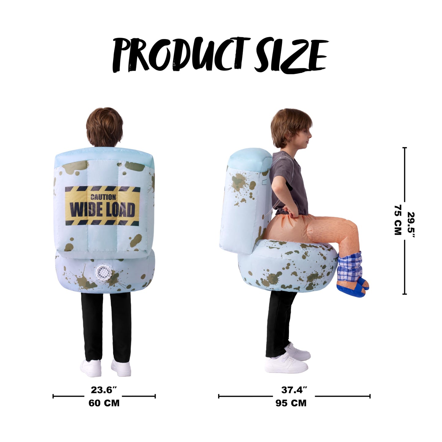 Spooktacular Creations Kids Halloween Inflatable Costumes, Sitting on a Toilet Costume for Halloween Themed Parties