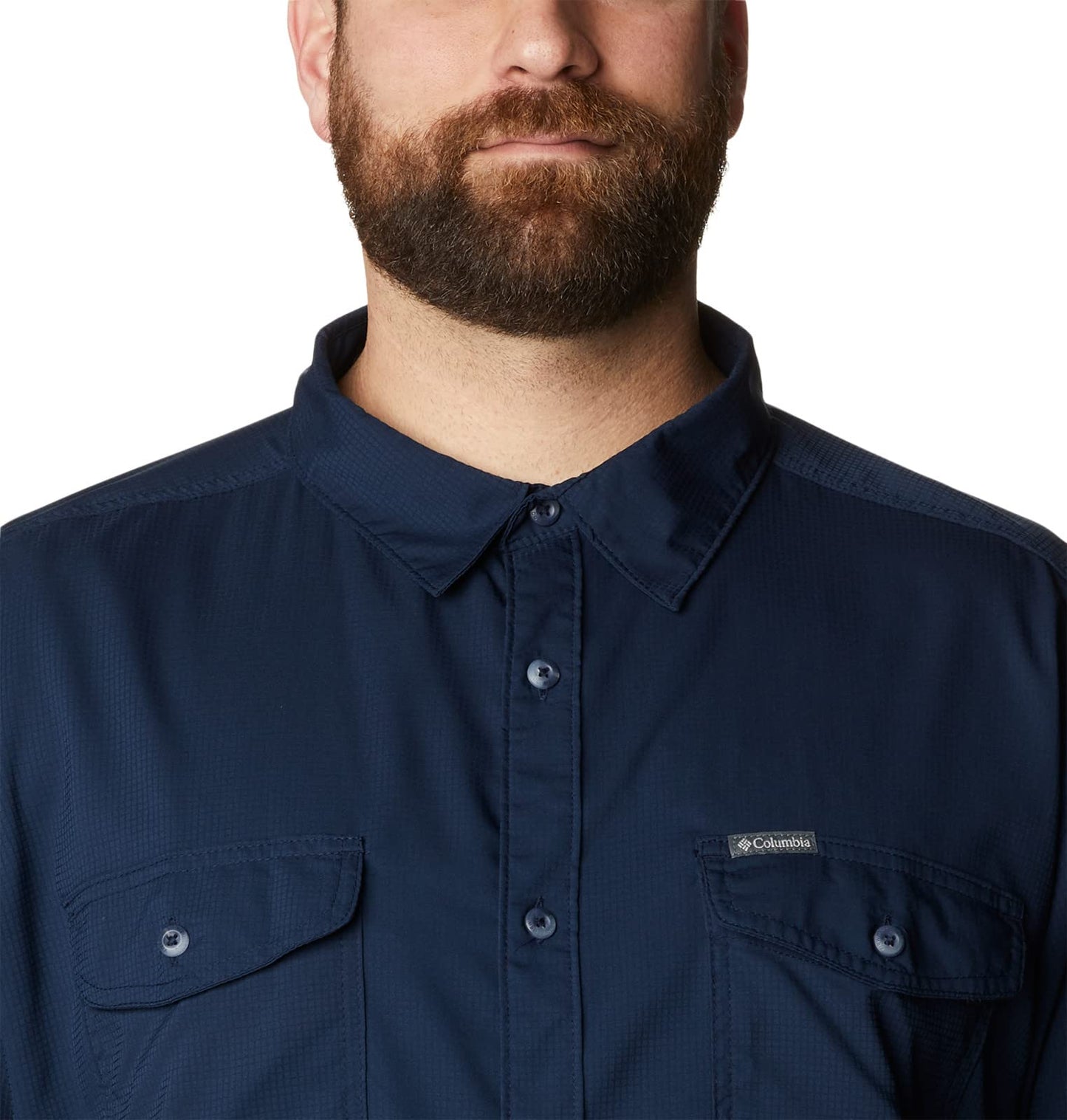 Columbia Men's Utilizer II Solid Short Sleeve Shirt -Collegiate Navy, L