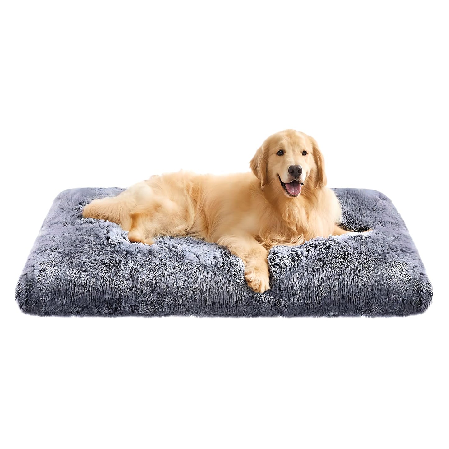 Dog Bed, Dog Beds for Extra Large Dogs, Long Plush Soft Calming Pet Bed, Washable Comfortable Crate Mat with Anti-Slip Bottom
