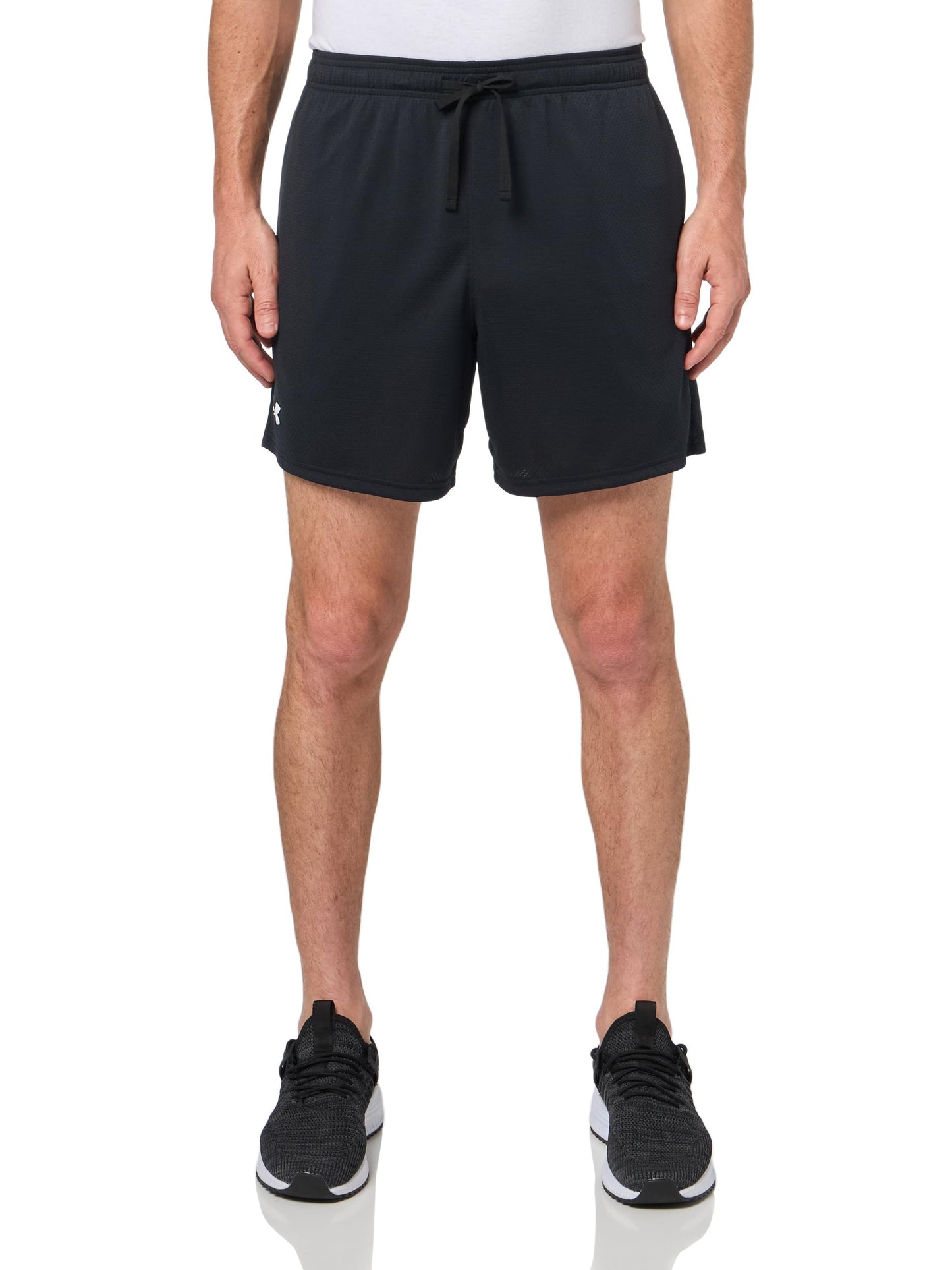Under Armour Men's Tech 6 Inch Mesh Shorts, (001) Black / / White, Large