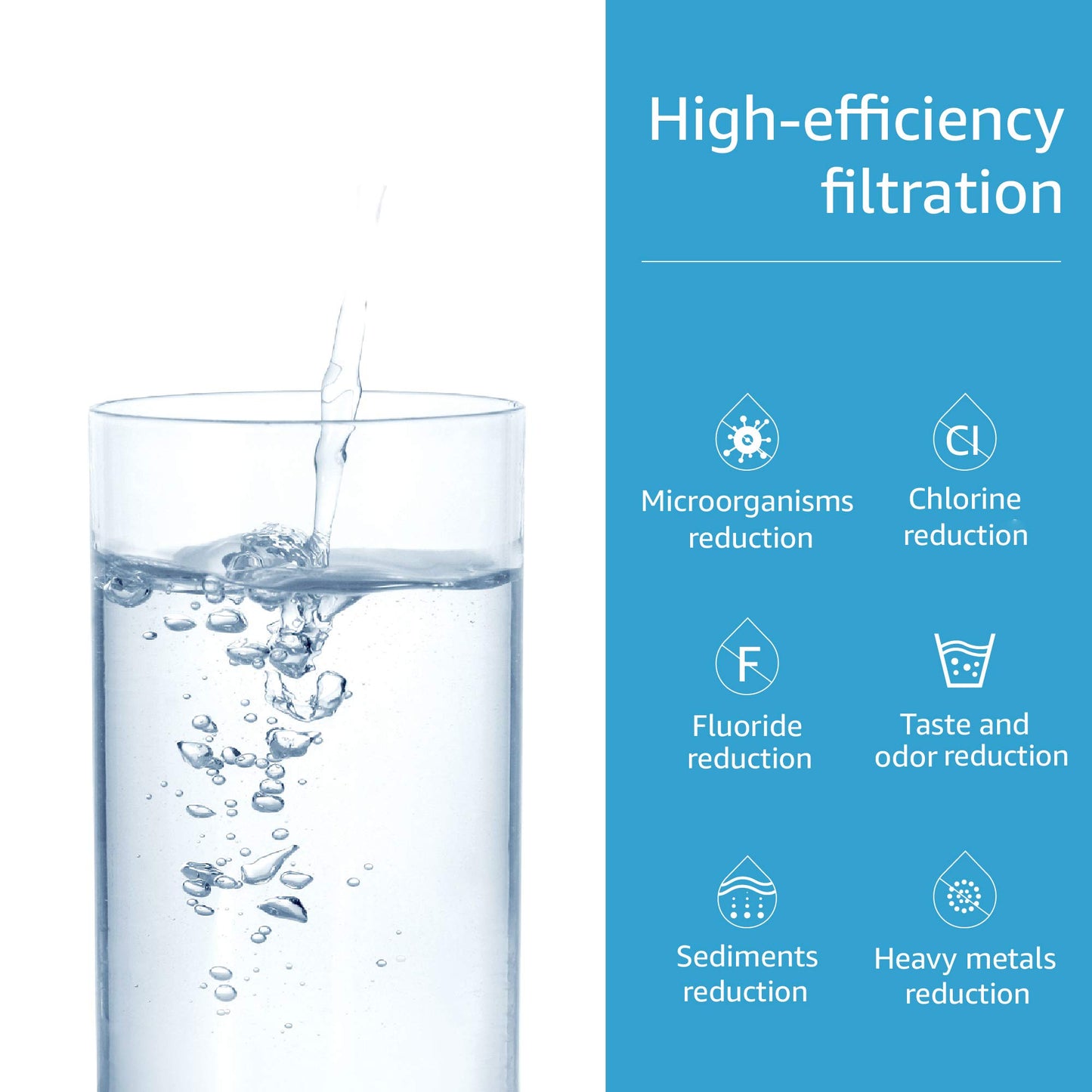 AQUA CREST Gravity Water Filter, Replacement for Berkey® BB9-2® Black Carbon Filter, Compatible with Purewell®, ProOne®, Waterdrop Gravity Water Filter System, NSF/ANSI 42&372 Certified, 2 Pack