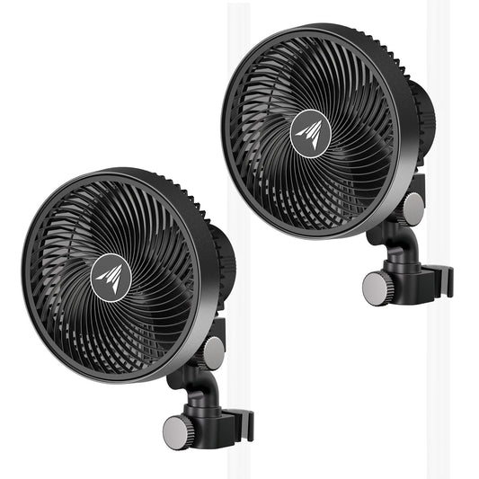 AC Infinity CLOUDRAY S6 2-Pack, Grow Tent Clip Fan 6” with Redesigned Long-Life EC Motor, Custom 10 Dynamic Wind Speeds and 10-Level Oscillation, for Hydroponics Circulation Cooling, 2-Count