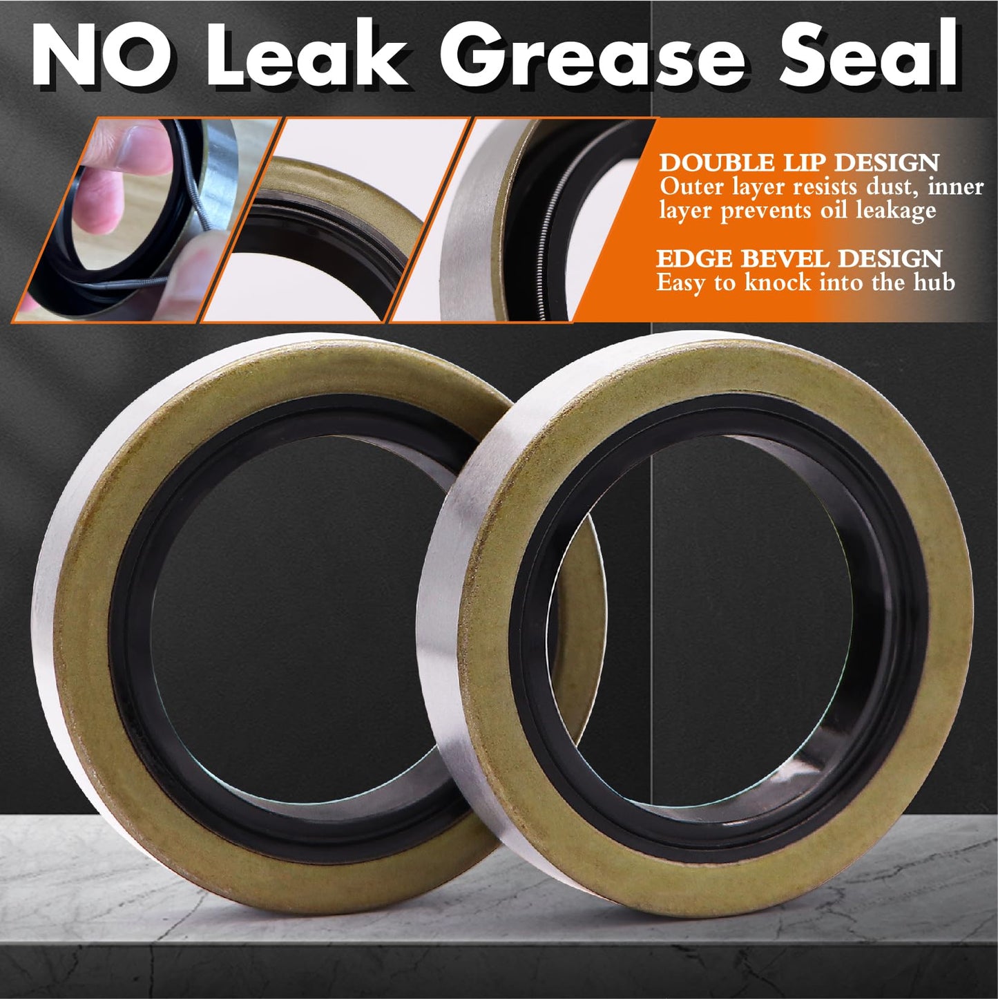 4 Sets L68149 L44649 Boat Trailer Axle Hub Bearing Kit, 171255TB/10-19 Grease Seals, 171255TB/10-19 Grease Seals, Spindle Nuts, 1.98" Dust Covers and Rubber Plugs, Cotter Pins,Washers for #84 Spindle