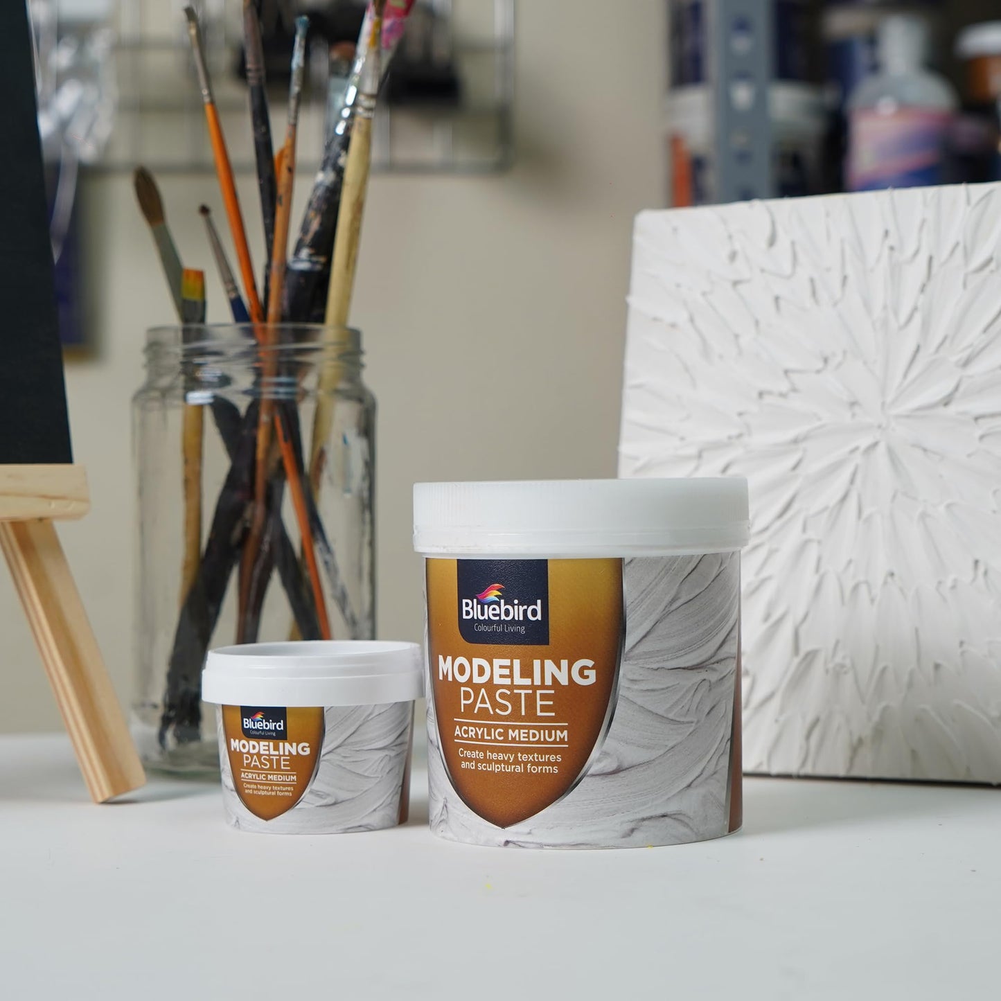 Bluebird Modeling Paste 28.2 oz / 800GM - High Density, Acrylic Medium - for Texture and Thickness, Dimension Additive
