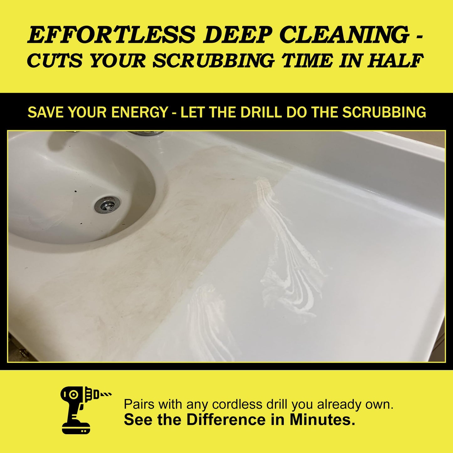 Bathroom Surfaces Tub, Shower, Tile and Grout All Purpose Power Scrubber Cleaning Kit