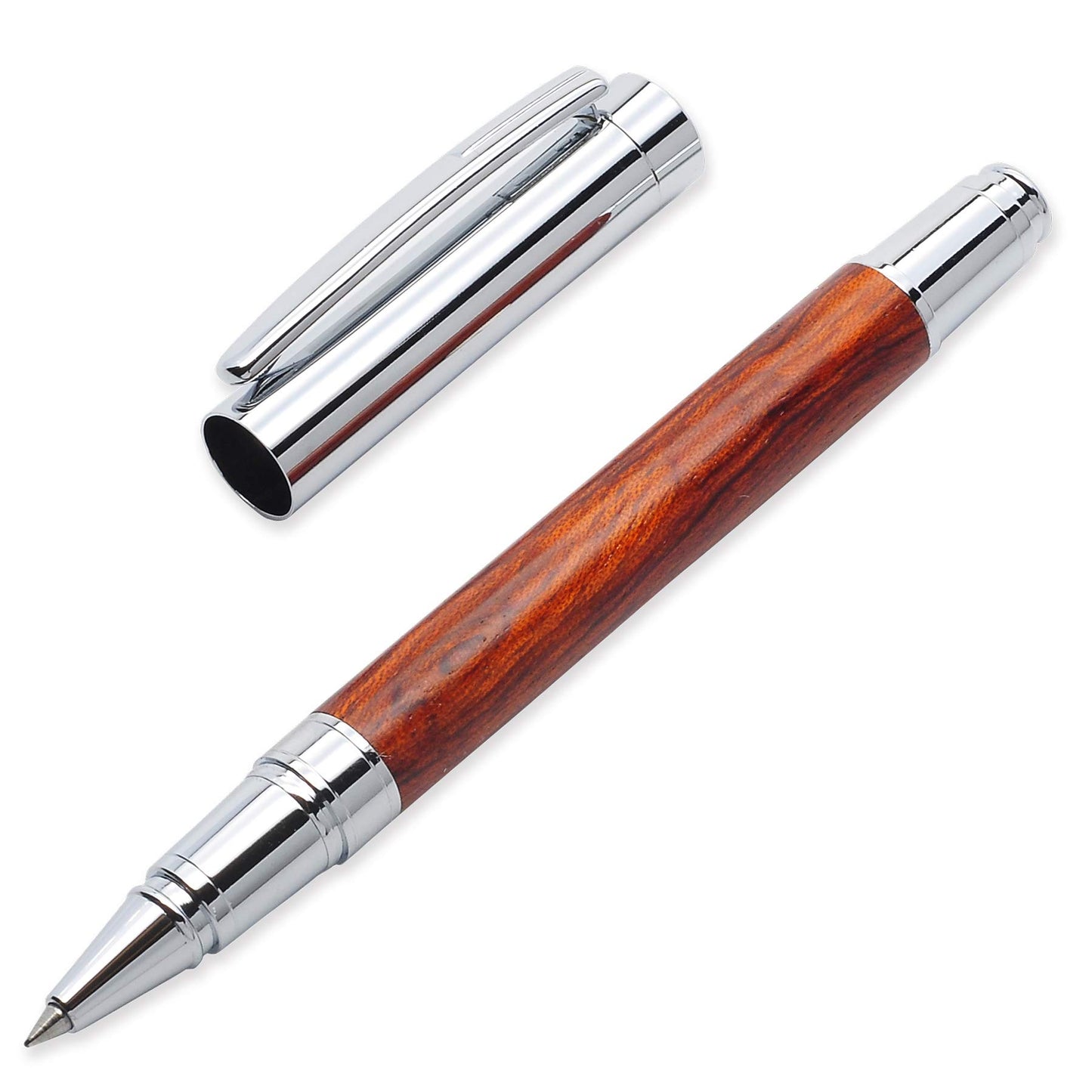 LACHIEVA LUX Elegant Rosewood Rollerball Pen Set.Nice Rose Wood Roller Pen with Germany Schneider Refill. Luxury Wooden Pen for Men & Women. Best and Professional,Office Gift for Writing (rosewood)
