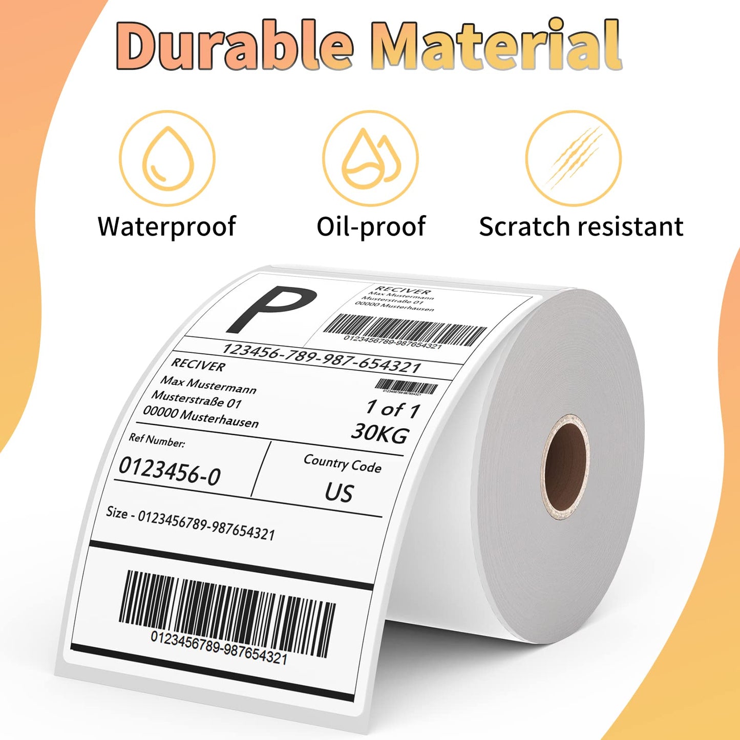 BESTEASY 4X6 Direct Thermal Labels, 4 Rolls of 450 Thermal Shipping Labels, Address Mailing Postage Label Compatible with Zebra 2844 Zp-450 Zp-500 Zp-505
