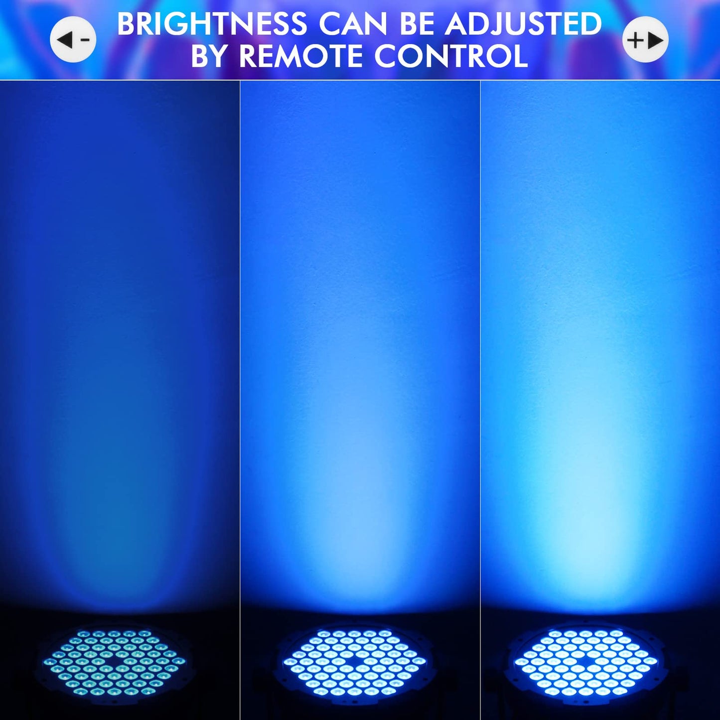 60 LED Par Lights DMX - 90W RGB Stage DJ Par Light Remote Control Sound Activated Auto Play Uplights for Events Church Club Wedding Party Mobile Music Live Show Entertainment Stage Lighting