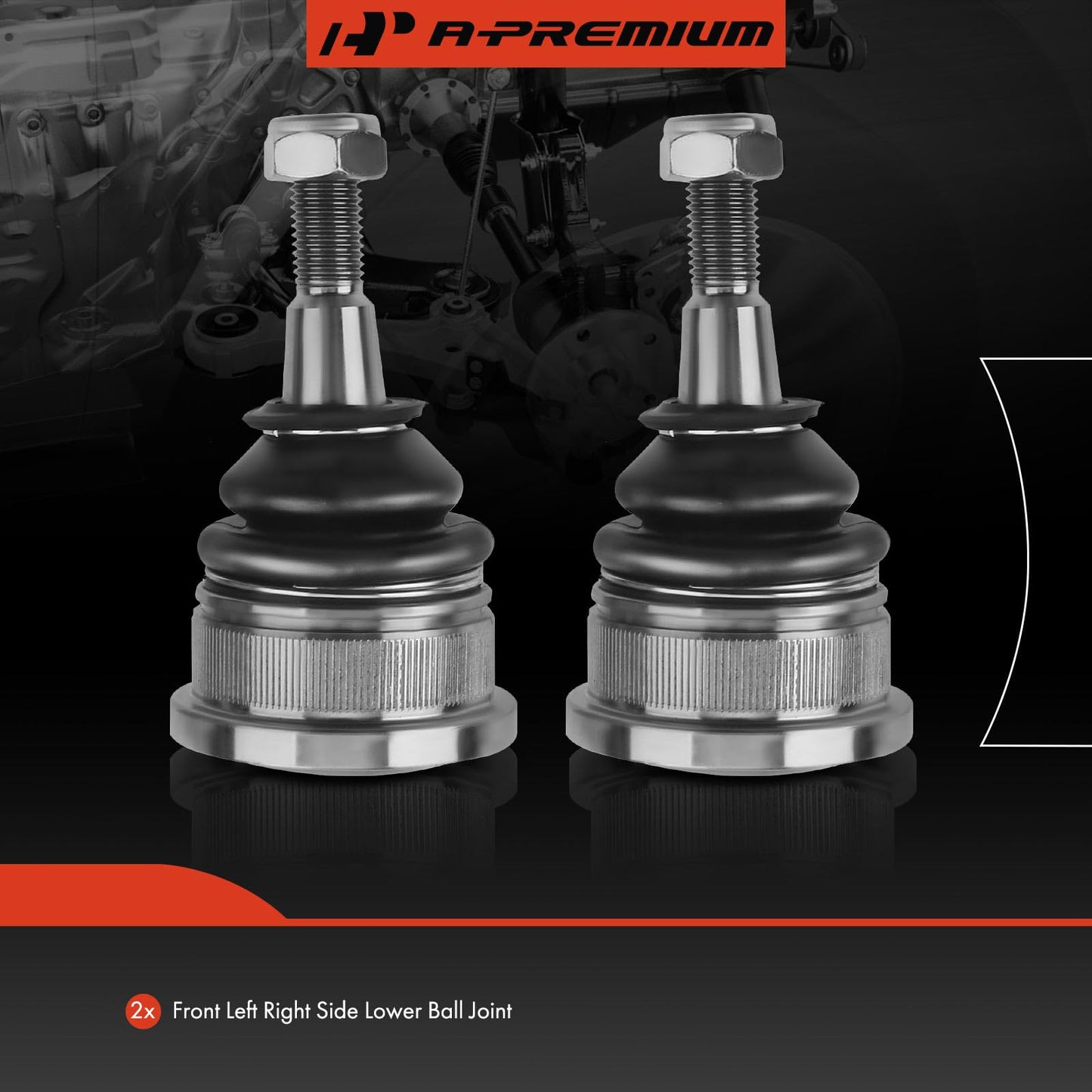 A-Premium 2 x Front Lower Ball Joint, Compatible with Dodge Grand Caravan 2008-2018, Chrysler Town & Country 2008-2016, Volkswagen Routan 2009-2014, Ram C/V 2012-2015