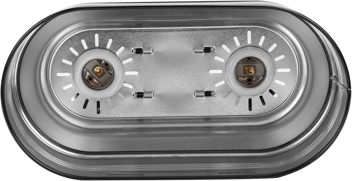 PTSCBS Max 160W Dual Reptile Heat Lamp Fixture with Separate Switches, Double Dome UVB Light Fixture for Reptile Terrarium and Tortoise Habitat