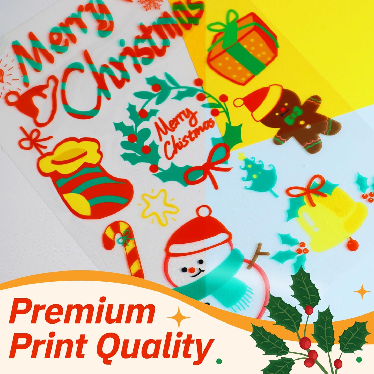 Uinkit 200 Sheets Laser Transparency Film 8.5x11 Color Transparent Paper OHP Clear Overhead Projector Film 8.5x11 for Laser Jet Printer Copier Copy Copies Photo (8.5x11-200Sheets)