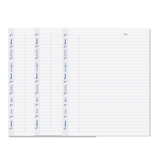 Blueline MiracleBind Notebook Refill Sheets 50 Sheets 9.25x7.25-Inch - 3 Notebooks (White, Ruled)