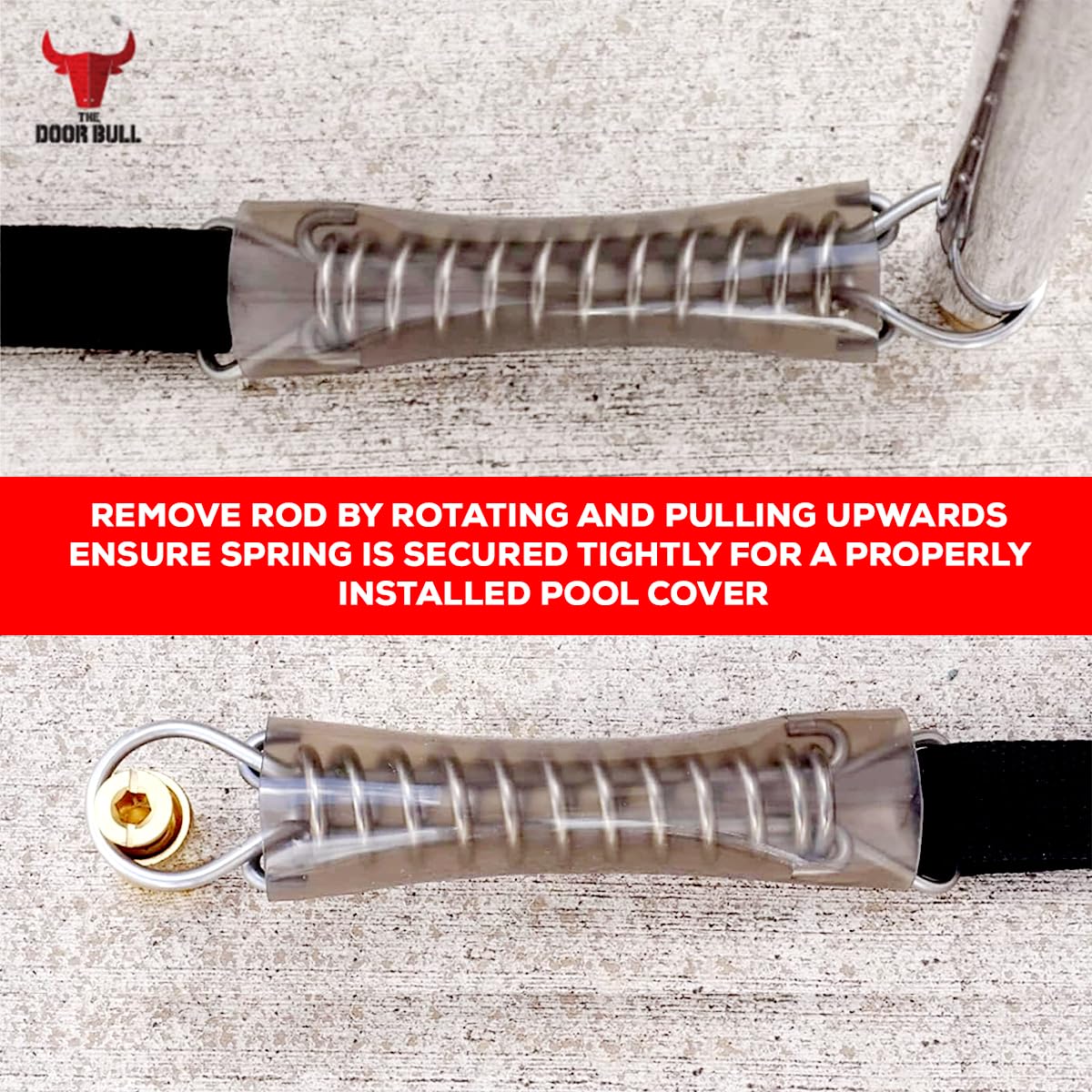 30 inches Extra Long Heavy Duty Swimming Pool Safety Cover Installation, Removal Rod Tool Plus Anchor Hex Key - Rod with Hex Key Combo