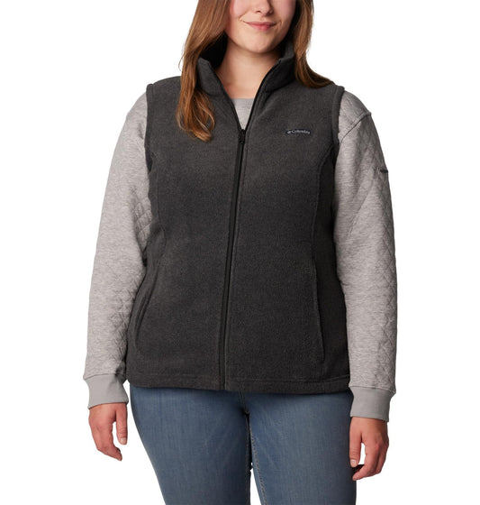 Columbia Women's Benton Springs Vests, Charcoal Heather, 3X US