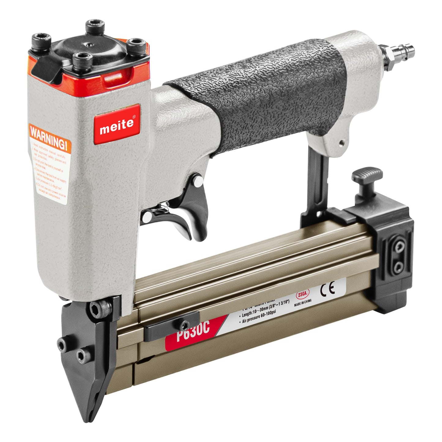 meite P630C 23 Gauge 10mm -30mm 3/8" to 1-3/16" Length Pneumatic Micro Pin Nailer for Interior Decoration