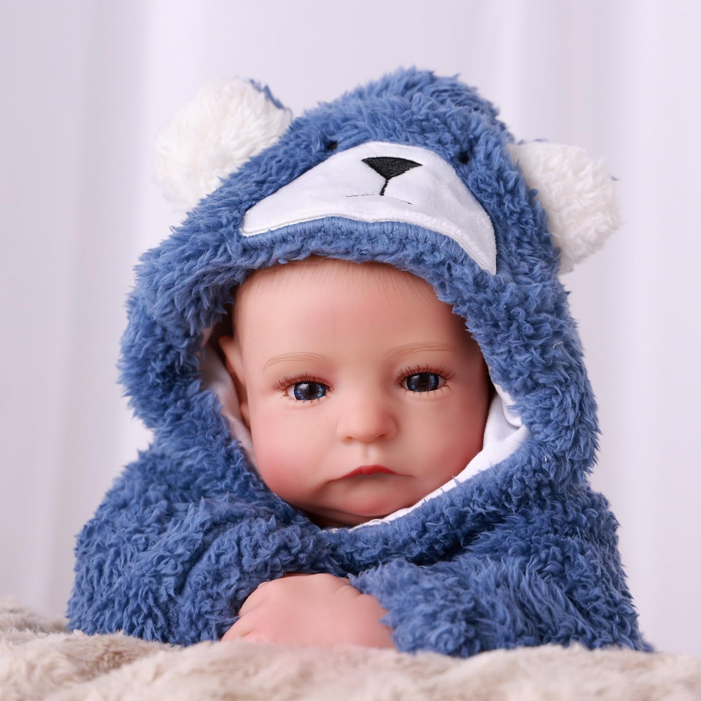 BABESIDE Lifelike Reborn Baby Doll Boy - Aiden 20 Inch Handmade Realistic Baby Doll Soft Body Lifelike Baby Dolls with Toy & Gift Box for Kids