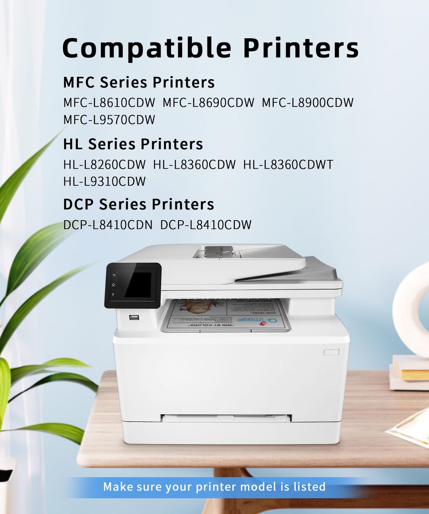 TN436 Compatible Toner Cartridge Replacement for TN436 TN 436 TN436BK TN433 TN431 Work with MFC-L8900CDW HL-L8360CDW MFC-L8610CDW MFC-L9570CDW HL-L8260CDW Printers(TN-436BK/C/M/Y,4 Combo Pack)