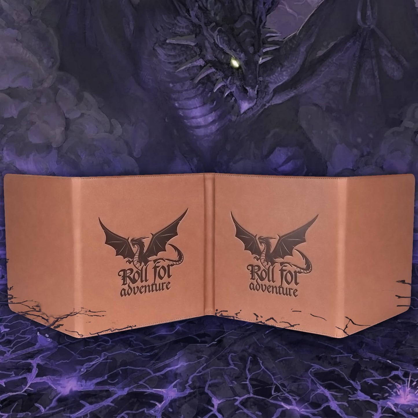 DND DM Screen 5e Dungeon Master Screen Deluxe Leather 4-Panel Customizable Magnetic Panel Game Master Screen with Magnetic Stickers, for Dungeons and Dragon, Pathfinder