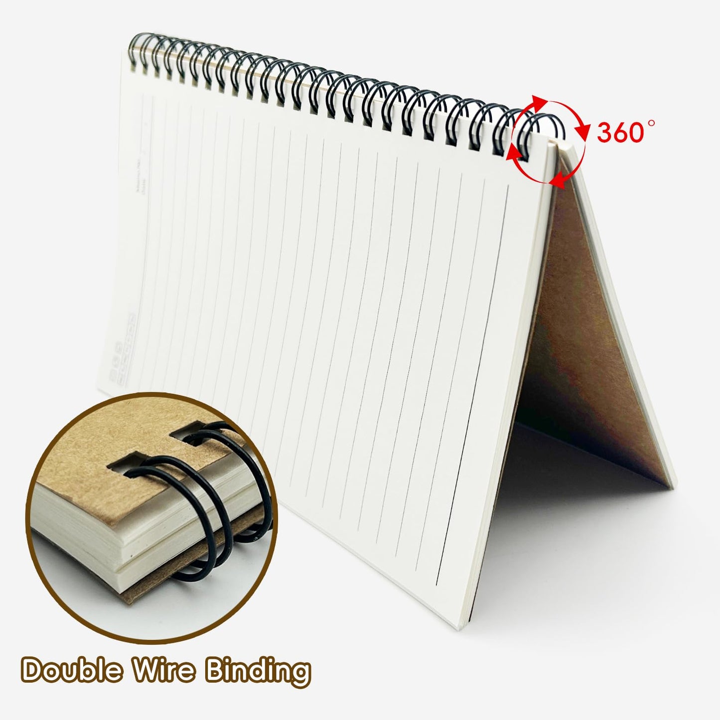 24 Pack Spiral Notebook, A5 College Ruled Journals 8.3" x 5.5", 120 Pages 60 Sheets Lined Writing Pads, Spiral Bound Coil Notebooks for School, Office, Work, Study, Note Taking