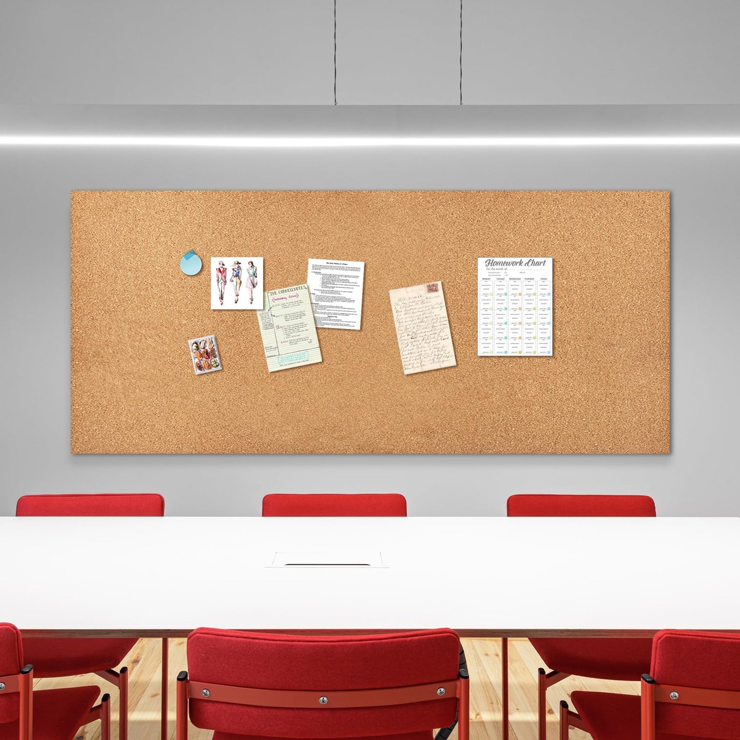 Aitakatta Cork Board Roll, 1/8" Thick Cork Boards for Walls, Approx 48"x24" Cork Board Rolls Bulletin Boards for Home School Officel(3mm,Roll,60120)