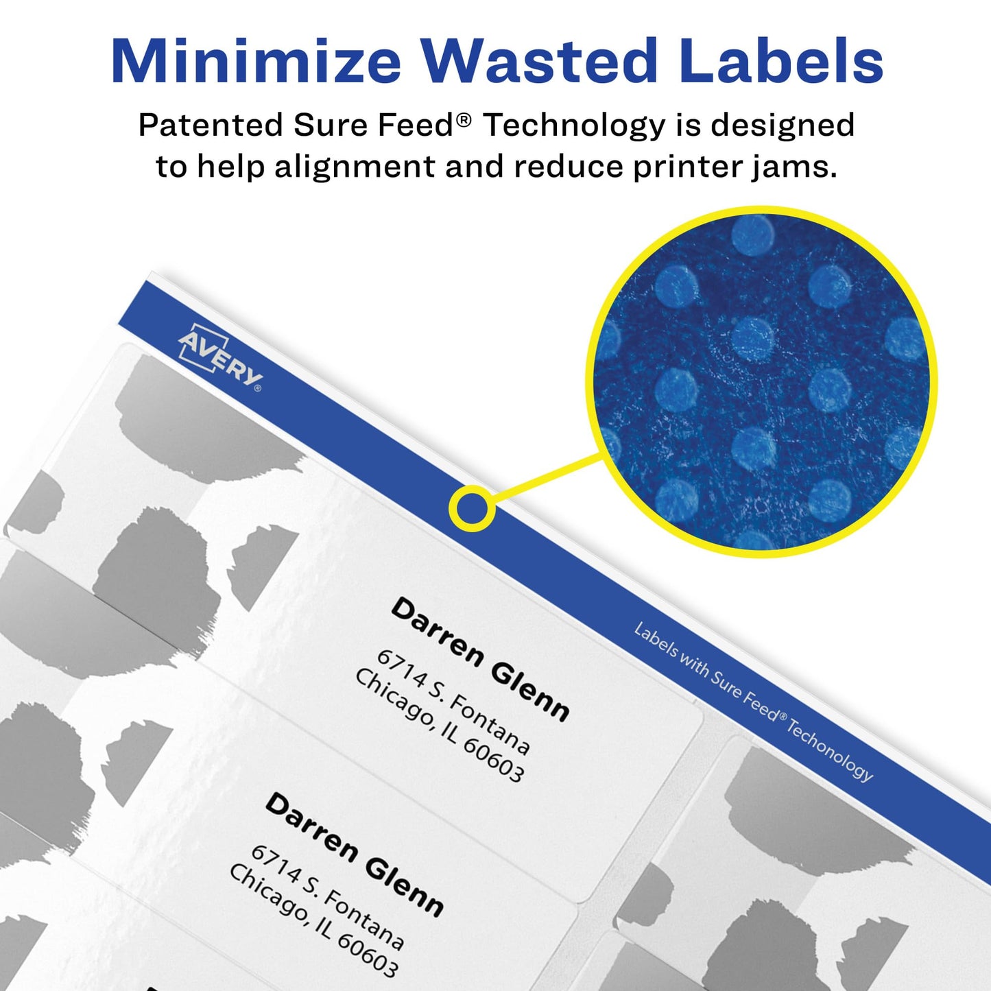 Easy Peel(R) Address Labels with Sure Feed(TM), 1400/BX