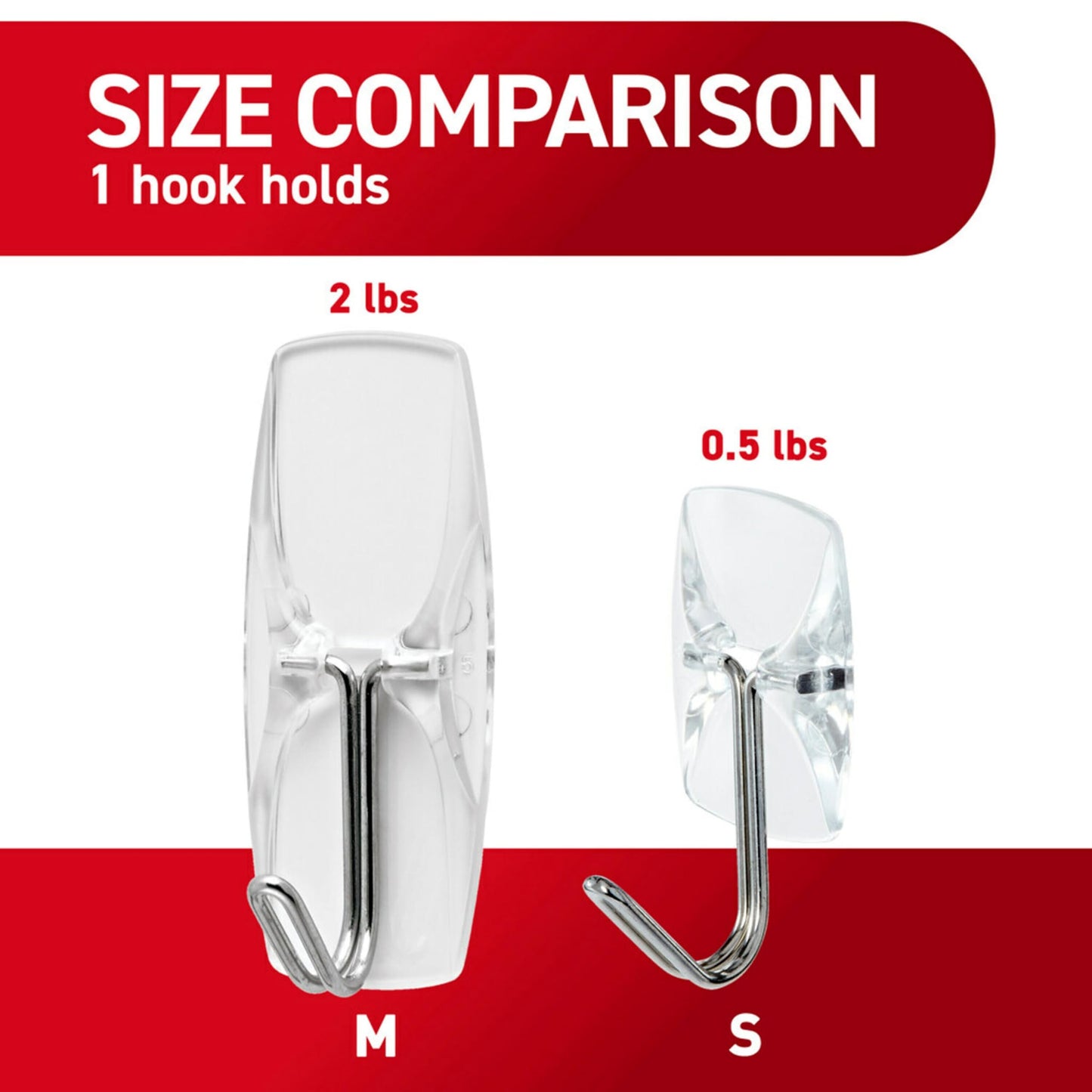 Command Medium Clear Wire Toggle Hooks,10 Wall Hooks and 12 Command Strips, Damage-Free Hanging with Adhesive, Great for Hanging, Organization and Storage, Holds up to 2 lb