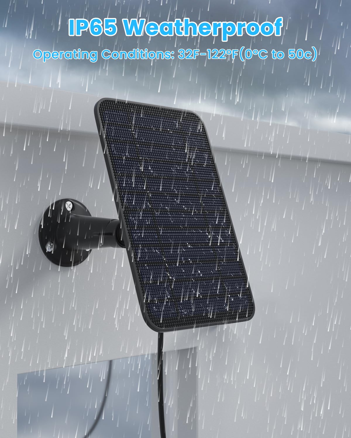 5W Solar Panel Compatible with Blink Outdoor 4(4th Gen)/Blink Outdoor(3rd Gen) XT3 & Blink XT2/XT Camera, Blink Solar Panel Charger with 13.1ft Cable Rubber Plug, IP65 Waterproof, Secure Mount, 4 Pack