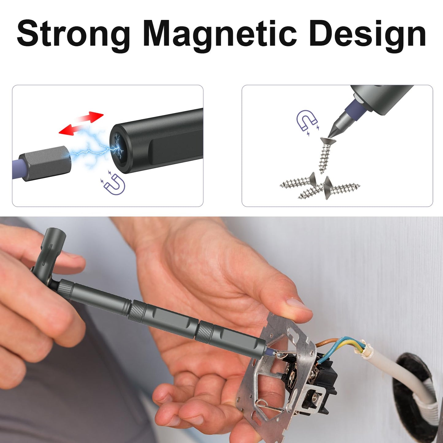 JXTZ 42 in 1 Ratchet Screwdriver Set, Magnetic Multi-Bit Repair Tool Kit with Detachable Handle, Compact & Portable Screwdriver Set for Home DIY, Computer, Furniture, Bicycle